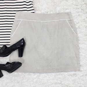 LOFT NWT Oatmeal Linen Skirt